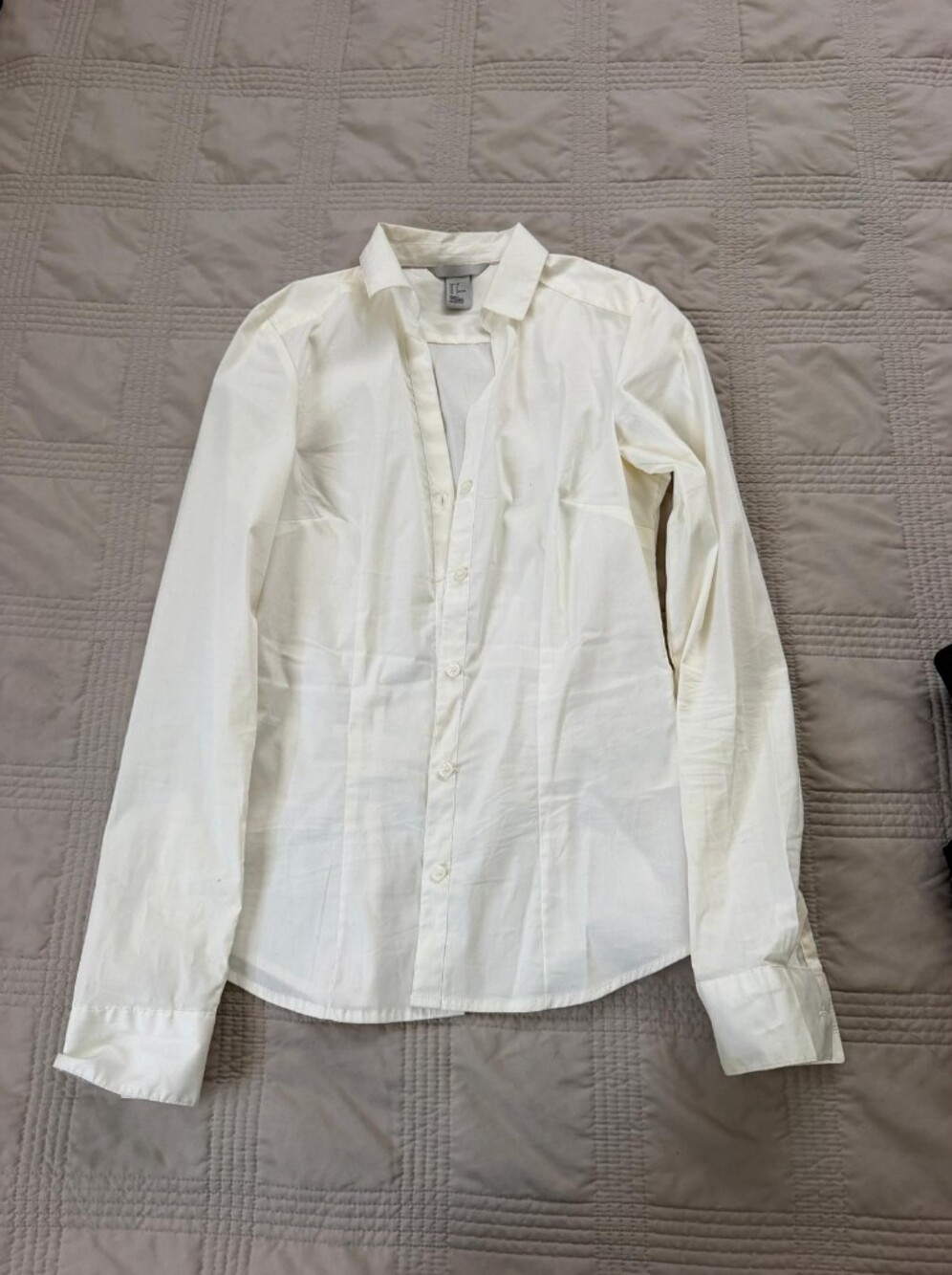 H&M Women's Ivory Button-Down Shirt